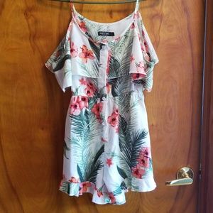 White floral romper (playsuit)
